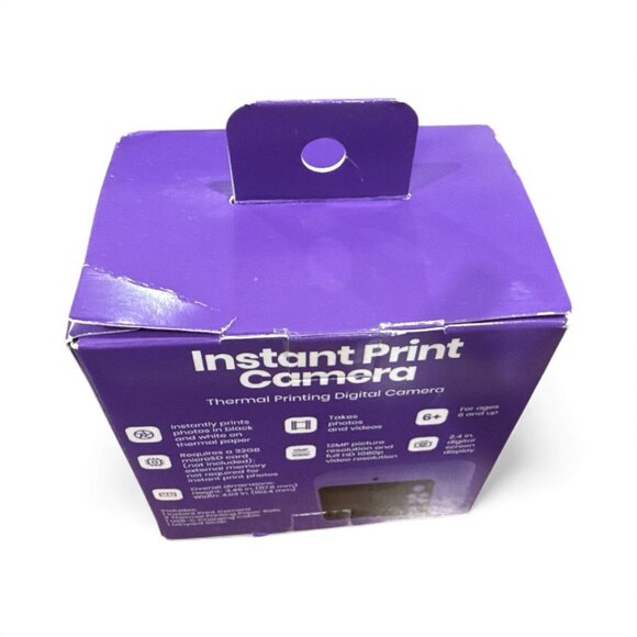 Instant Print Camera, Thermal Printing, Digital Kids Purple Camera - Picture 6 of 6